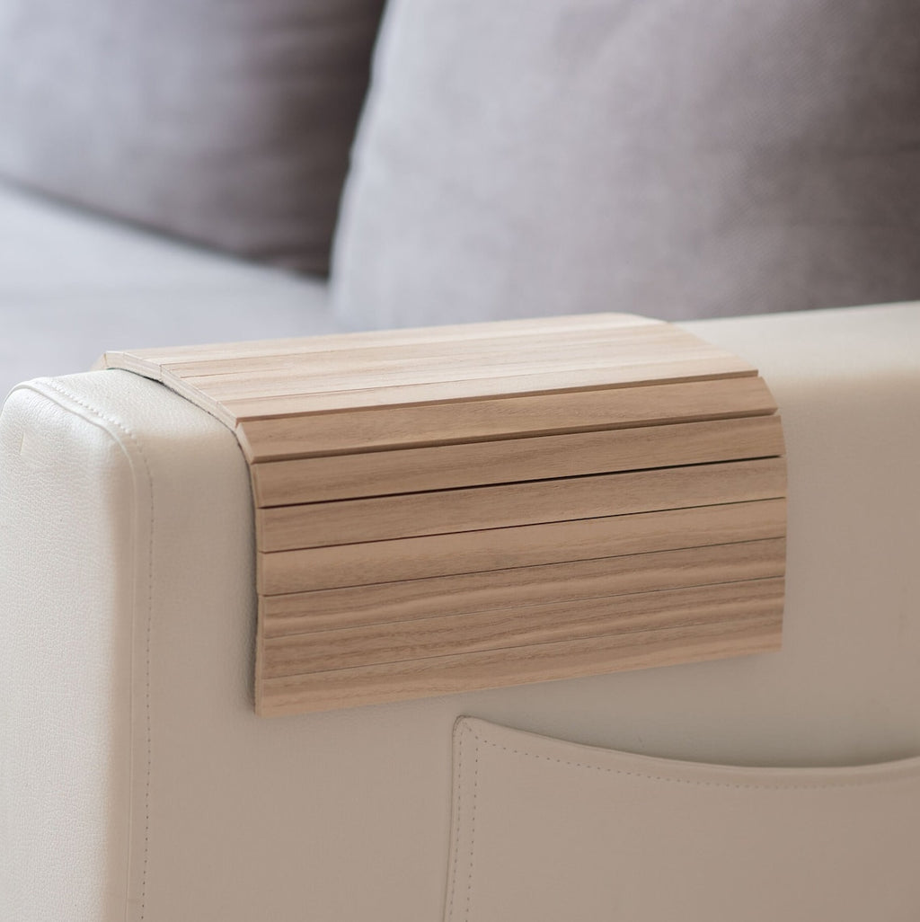 Sofa arm tray table couch bedside wood coaster coffee cup foldable protector mat tv chair armrest caddy end tables trays